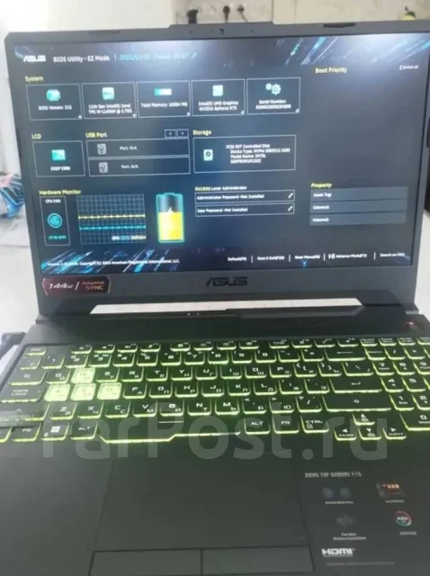 Asus TUF Gaming F15. 16", 2,7����, ��� 16 ��, ���� 512���, WiFi: 1, Bluetooth: 1 ����