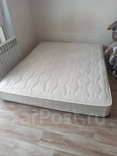 Кровать 160 х 200 с матрасом, двуспальная, металл, чёрный, 160,0 см, 35 ...