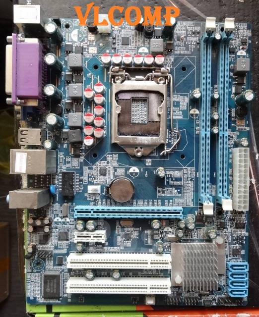 Материнская плата LGA1156 ZX-H55, AMI, б/у, в наличии. Цена: 1 500₽ во ...