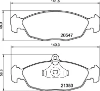 20547/16.8mm/����. ��� mdb1556 Mintex MDB1556 ����