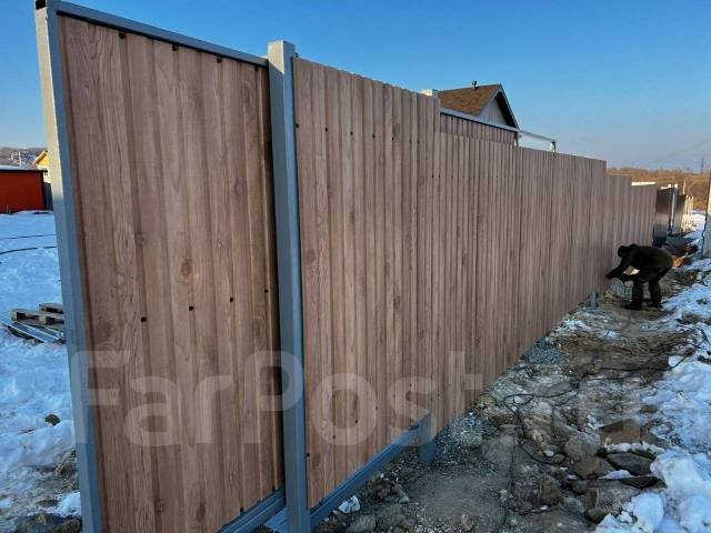 Забор из профлиста от 3500 с установкой, ворота, штакетник, габионы, в ...