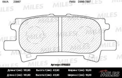 ������� ��������� ������ (��� �������) (����� Semi-Metallic) (Lexus RX300/RX330/RX350 0308/RX400H 0509) (TRW GDB3339) E110223 ����� ����� E110223 ����