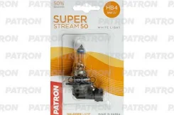����� ���������� ������� 1�� HB4 12V 51W 3400K P22d Super Stream 50 (+50% �������, ����������� ����, +20� ��������� ������) ������� � ����� Patron ���...