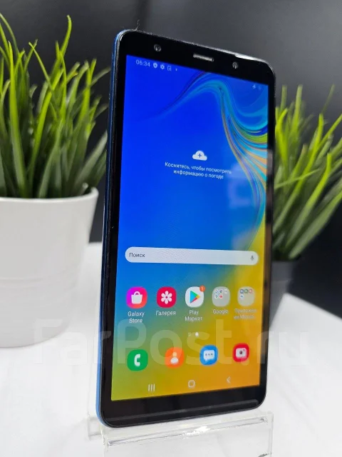 Samsung Galaxy A7 2018. �/�, 64 ��, �����, 3G, 4G LTE, Dual-SIM, NFC ����