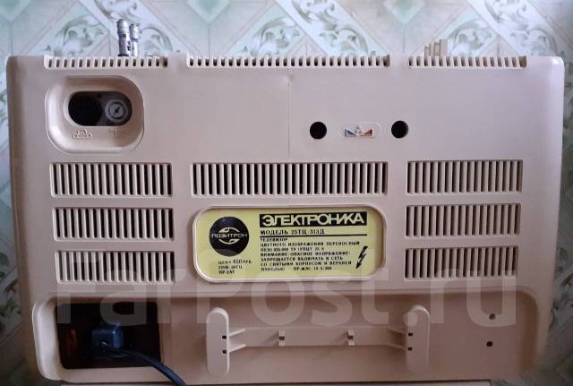 Телевизор переносной цветной Электроника 25ТЦ-313Д, CRT (ЭЛТ), 10", б/у ...