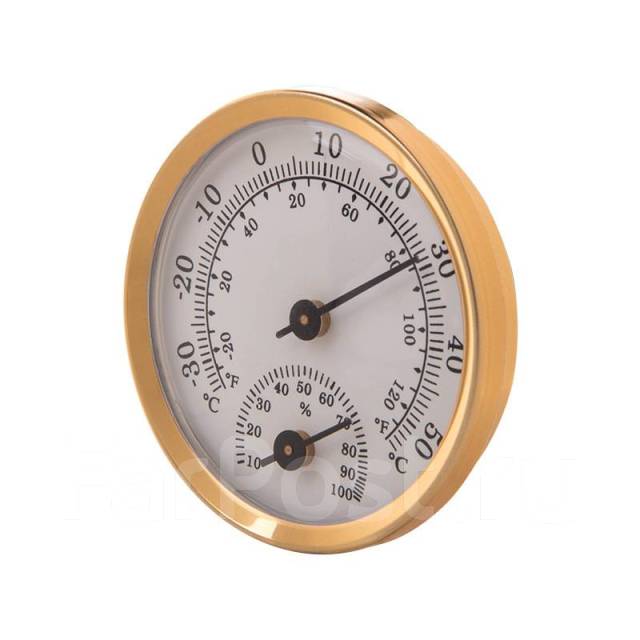 Термометр Гигрометр механический 50-55ММ. (от -34 до +54°C) металл ...