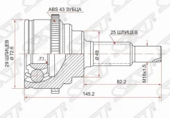 ���� �������� Suzuki Swift III M13A/M15A ZC/ZD11S/04- SAT SU30A43 SU30A43 ����