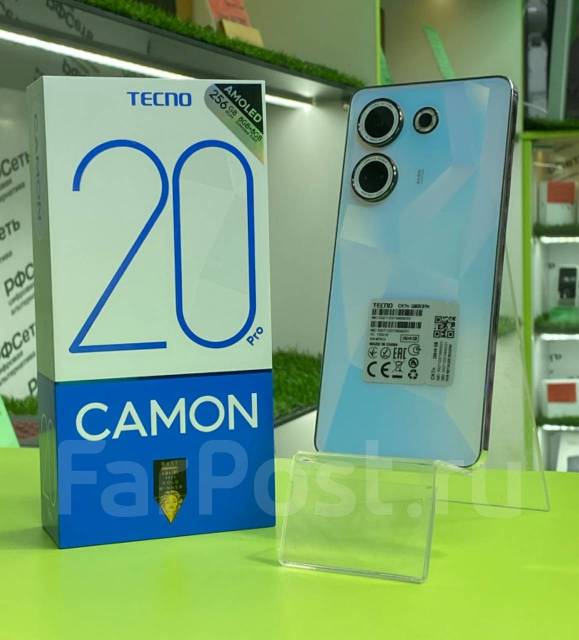 Tecno Camon 20 Pro-6.7", 2SIM, 64МП, 8x2.2GHz, 5000mAh, 8/256Gb. РФСеть ...
