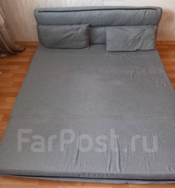 Бескаркасный диван-трансформер, ткань, другое, серый, 145,0 см, 10,0 см ...