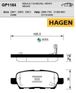 ������� �������� ������! Hagen Nissan X-Trail 2.0/2.5/2.2CDi 01 Sangsin Brake GP1184 GP1184 ����