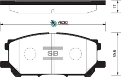 ������� ��������� �������� �������� Lexus RX II (2003-2009), Toyota Highlander I (XU20) (2000-2007 Sangsin Brake SP1456 SP1456 ����