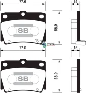 ������� ��������� ������ Mitsubishi Pajero II-III (1990-2006)/ Pajero Sport II (2008-2016) Sangsin Brake SP1522 SP1522 ����