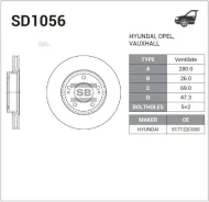 ���� ���������, �������� HY Tucson 05-10; Sangsin Brake SD1056 SD1056 ����