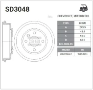 ������� ��������� Sangsin Brake SD3048 Cobalt ���� Sangsin Brake SD3048 SD3048 ����