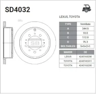 ���� ���������, ������ LX LX570 (URJ201) 07- Sangsin Brake SD4032 SD4032 ����