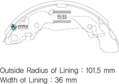 ������� ��������� ���������� ������ Hyundai Lantra I-II(1990-2000)/ Elantra III (2000-2009), Mitsubishi Pajero Sport II (2008-2016) Sangsin Brake SA06...