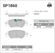 ������� �������� ������! Mazda CX-5 15-16 SP1860 Sangsin Brake SP1860 SP1860 ����