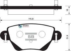 ������� ��������� ������ FORD Mondeo III (2000-2007), Jaguar X-TYPE (2001-2010), Renault Kangoo I (1998-2008) Sangsin Brake SP2031 SP2031 ����