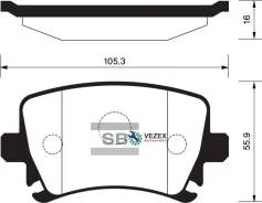 ������� ��������� ������ AUDI TT II (2006-2014), SEAT EXEO (2008-2013), Skoda YETI (2009- ), VW Passat VI-VII (2005-2015)/ EOS (2006- ) Sangsin Brake...