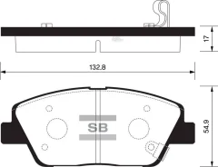 ������� ��������� Kia K5 15 �������� 132.8 � 54.9 � 17 Sangsin Brake Sangsin Brake SP1397 SP1397 ����