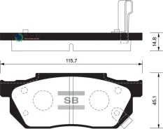 ������� �������� ��������! Honda Civic 1.3-1.6 87-91/1.3 16V 91-95 SP1462 Sangsin Brake SP1462 SP1462 ����