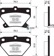 ������� ��������� Toyota Celica 99-/Corolla 00-/Prius 1.5 00-/Yaris 99- ������ Sangsin Brake SP2044 SP2044 ����