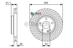 ���� ��������� MB W205/246/176 �������� ����. D=295��. Bosch 0986479A58 0986479A58 ����