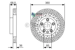 ���� ��������� VW/Porsche Touareg/Cayenne 10- �����. ����. ���. D=360 Bosch 0986479B12 0986479B12 ����