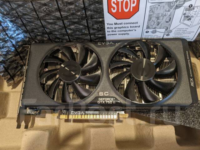 Игровая видюха EVGA Nvidia GeForce GTX 750 Ti, б/у, в наличии. Цена: 8 ...