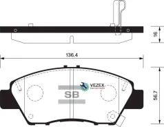 ������� ��������� Honda FIT 09- Sangsin Brake SP1463 SP1463 ����