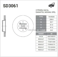 ���� ���������, �������� Sangsin Brake SD3061 SD3061 ����