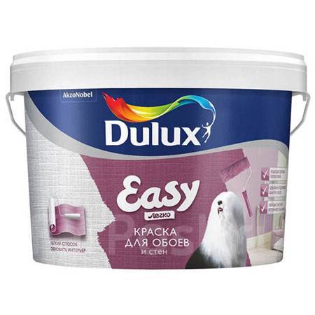 Краска Dulux Easy Дюлакс Изи водно-дисперсионная Обновить Обои 2,5л, в ...