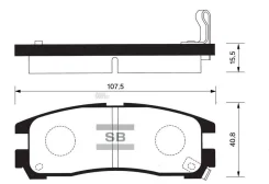 ������� ����. ���. Mitsubishi Eclipse 95-; Galant 92-; Santamo 99-01; Space Runner 95-; Space Wagon 91-98 Sangsin Brake SP1046R SP1046R ����