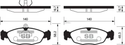 ������� ��������� (�������) Chevrolet Lanos 05-09 / Daewoo Lanos 97-08 Sangsin Brake SP1220, �������� SP1220 ����