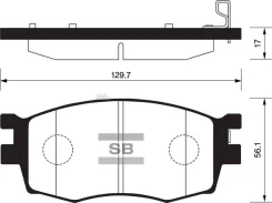 ������� ��������� ����� KIA RIO 05-11/Hyundai I20 08-12 Sangsin Brake SP1186 SP1186 ����