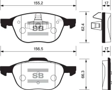 ������� ����. ���. FORD Focus ll; C-Max; Mazda 3;5; Volvo S40 04-; V50 04- Sangsin Brake SP1260 SP1260 ����