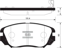 ������� ����. ���. OPEL Insignia 16 08-; SAAB 9-5 Sangsin Brake SP1402 SP1402 ����