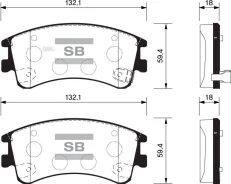 ������� ��������� Mazda 6 2.0 Sangsin Brake Sangsin Brake SP1518 SP1518 ����