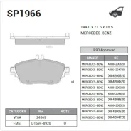 ������� ��������� �������� �������� �����:HI-Q Mercedes-BENZ GLA-Class (X156), Mercedes-BENZ A-Class Sangsin Brake SP1966 SP1966 ����