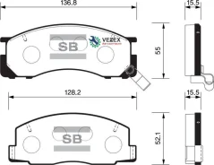 ������� �������� �.! Toyota Previa 2.4i 4WD 90-96 SP2035 Sangsin Brake SP2035 SP2035 ����