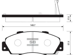 ������� ��������� Honda CR-V Sangsin Brake Sangsin Brake SP1076F SP1076F ����