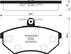 ������� ����. ���. AUDI 80 93-96; A4 94-97; VW Caddy 95-00; Golf ll/lll; Passat 85-96; Polo 95-96 Sangsin Brake SP2005 SP2005 ����