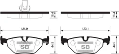 ������� ��������� �������� ������ �����:HI-Q BMW 5 (E39), BMW 5 (E34) Sangsin Brake SP2167 SP2167 ����