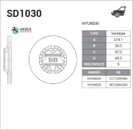 ���� ��������� �������� ������������� Sangsin Brake SD1030 SD1030 ����
