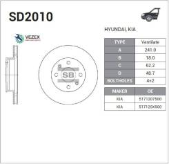    (24118) 4  HY I10 07-, KIA Picanto 04- Sangsin Brake SD2010 SD2010 
