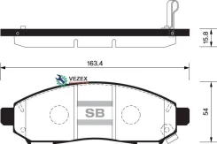 ������� ��������� Nissan Pathfinder/Navara 05- �����. Sangsin Brake SP1460 SP1460 ����