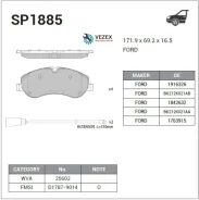 ������� ���������, �������� FORD Tourneo II (2014- )/ Transit VIII (2014- ) Sangsin Brake SP1885 SP1885 ����