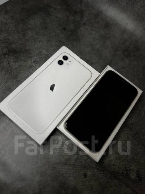 Apple iPhone 11, 256 гб, 6.10", белый, б/у, в наличии. Цена: 25 000₽ во ...