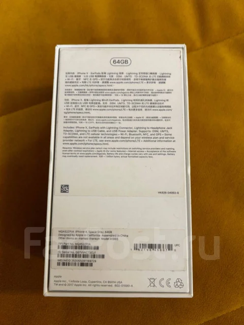Apple iPhone X. �/�, 64 ��, �����, 3G, 4G LTE, ����������, NFC ����