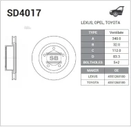 ���� ���������, �������� TO Land Cruiser 07- Sangsin Brake SD4017 SD4017 ����